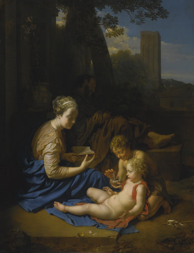Adriaen van der Werff - The Holy Family with the Infant Saint John The Baptist - Get Custom Art