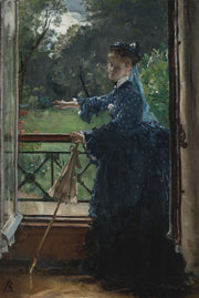 Alfred Stevens - Femme Au Balcon (Female on the Balcony)-Reproduction-Get Custom Art