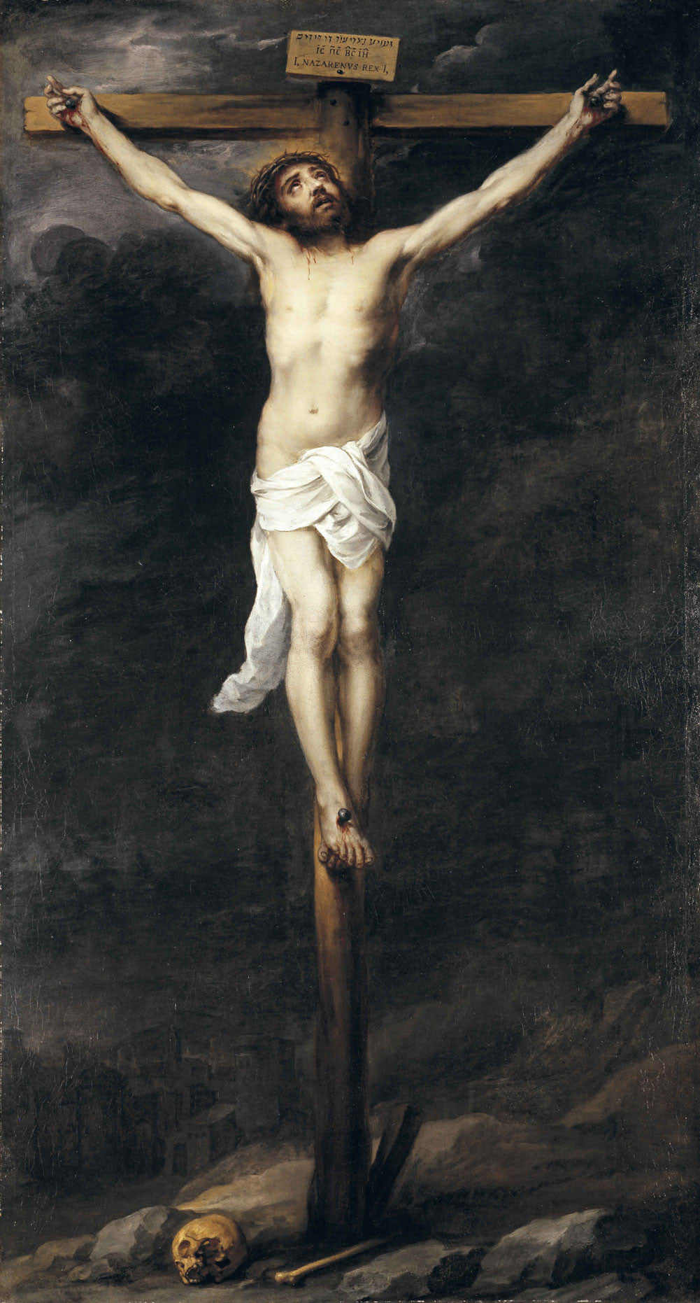 Bartolomé Esteban Murillo - Christ on The Cross Canvas \u0026 Poster Wall Art |  Get Custom Art, image size:1001x1862