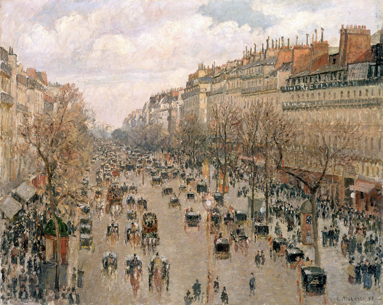 Camille Pissarro - Boulevard Montmartre Canvas & Poster Wall Art