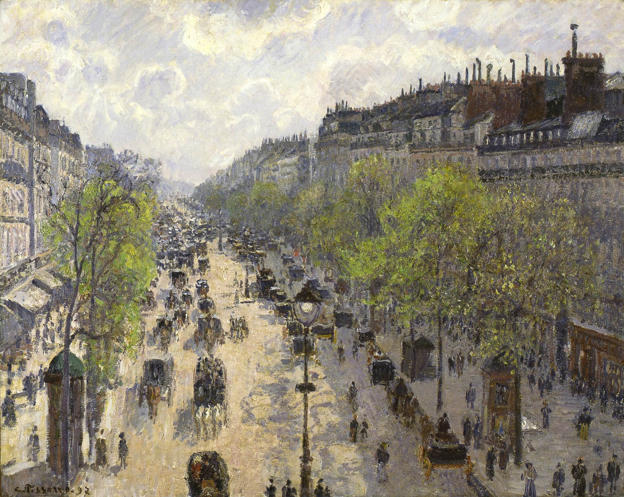 Camille Pissarro 『モレ・ロワン運河』高品質複製画61㎝/78㎝ Camille