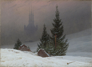 Caspar David Friedrich - Winterlandschaft mit Kirche