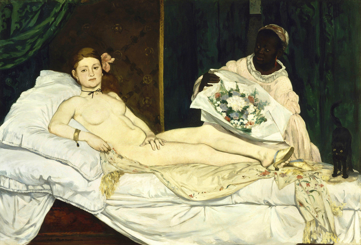 Edouard Manet - Olympia 1863-Reproduction-Get Custom Art