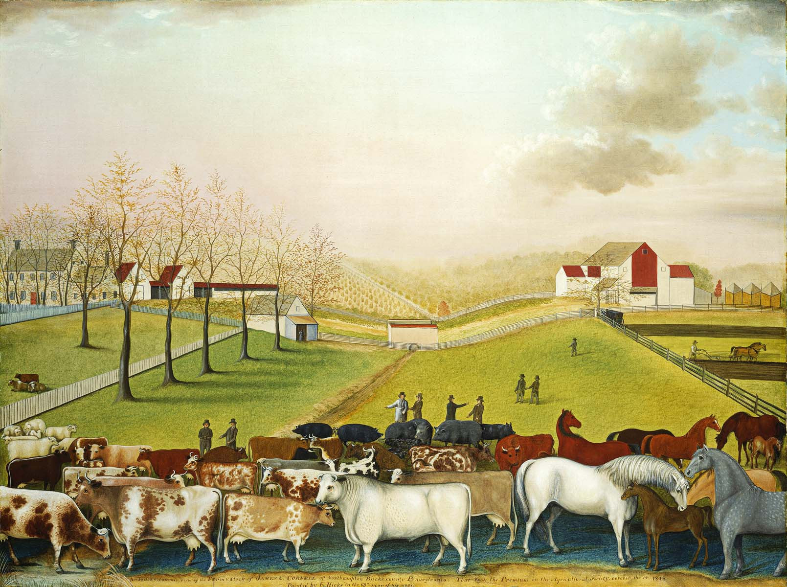 Edward Hicks - The Cornell Farm-Reproduction-Get Custom Art