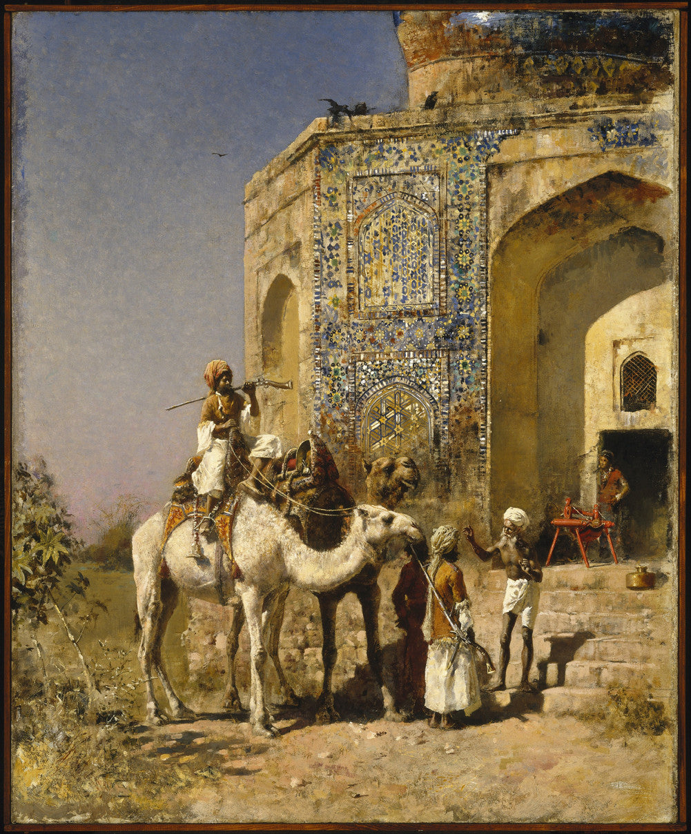 Edwin Lord Weeks - The Old Blue-Tiled Mosque Outside of Delhi India-Reproduction-Get Custom Art