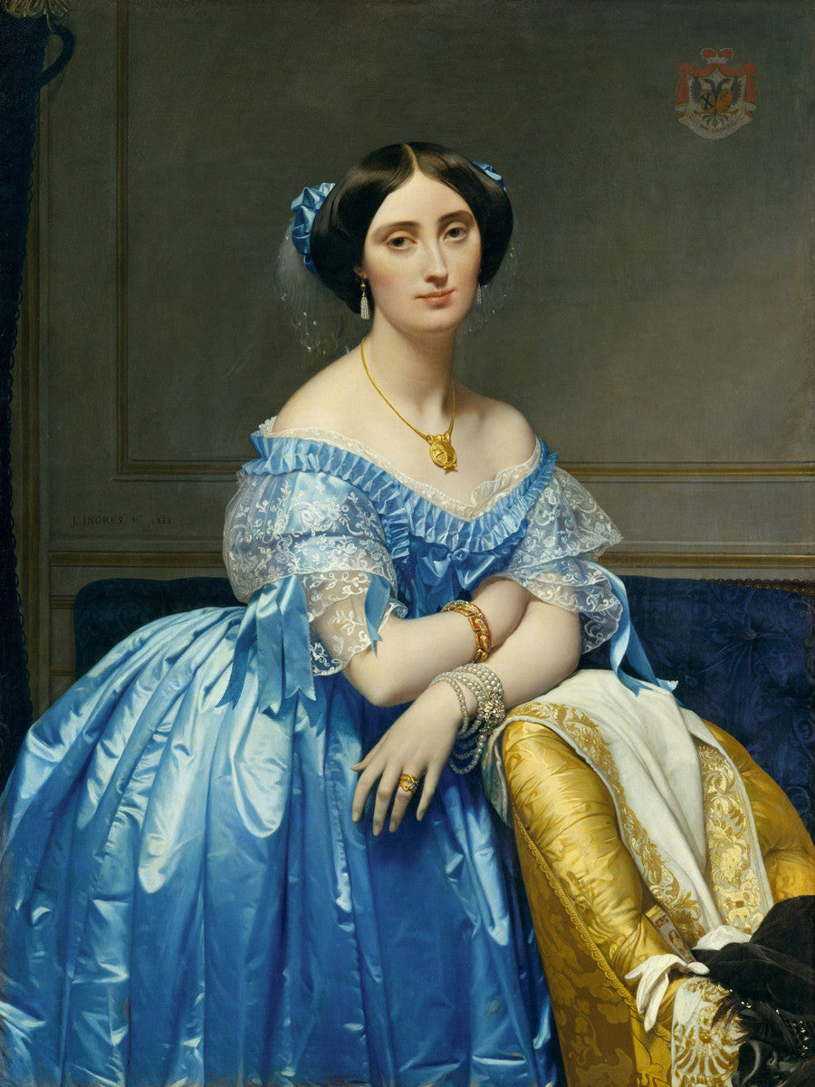 Jean-Auguste-Dominique Ingres - Princesse de Broglie Canvas & Poster Wall  Art