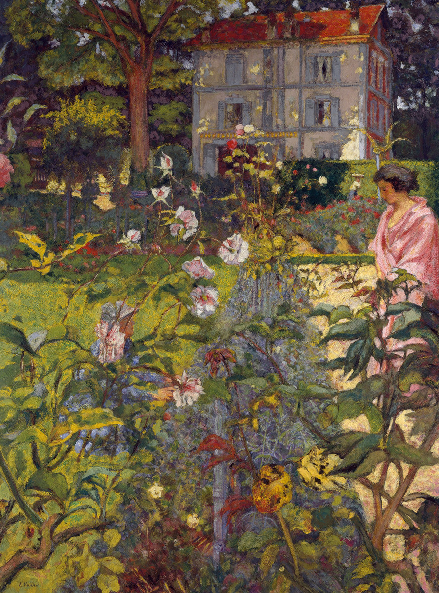 Edouard Vuillard、【Le Soir au Jardin】 Jean-Édouard Vuillard - Garden at Vaucresson Canvas & Poster Wall