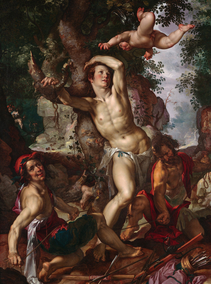 Joachim Wtewael - The Martyrdom of Saint Sebastian-Reproduction-Get Custom Art