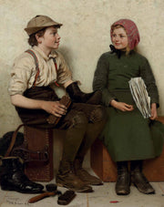 John George Brown - Face to face-Reproduction-Get Custom Art