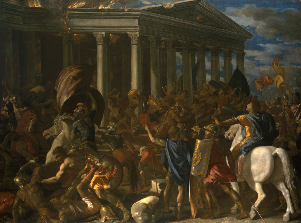 Nicolas Poussin - The Destruction and Sack of the Temple of Jerusalem-Reproduction-Get Custom Art