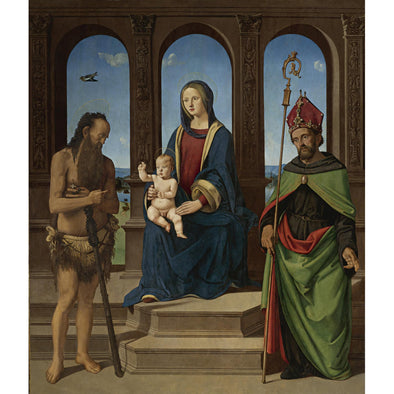Piero di Cosimo - The Madonna and Child Enthroned with Saints Onophrius and Augustine