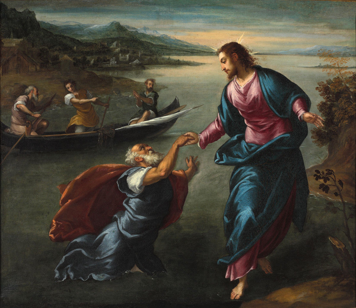Scarsellino - Christ and Saint Peter at the Sea Of Galilee Canvas
