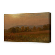 Albert Bierstadt's 'Autumn Landscape, New England' painting reproduced as a gallery-wrapped canvas print