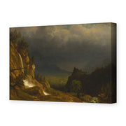 Albert Bierstadt's 'Evening In The Mountains' painting reproduced as a gallery-wrapped canvas print