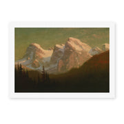 Albert Bierstadt's 'Late Afternoon Sun' painting reproduced as a rolled canvas print