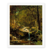 Albert Bierstadt's 'Mountain Brook' painting reproduced as a rolled canvas print
