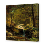 Albert Bierstadt's 'Mountain Brook' painting reproduced as a gallery-wrapped canvas print