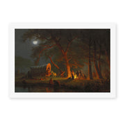 Albert Bierstadt's 'Oregon Trail' painting reproduced as a rolled canvas print