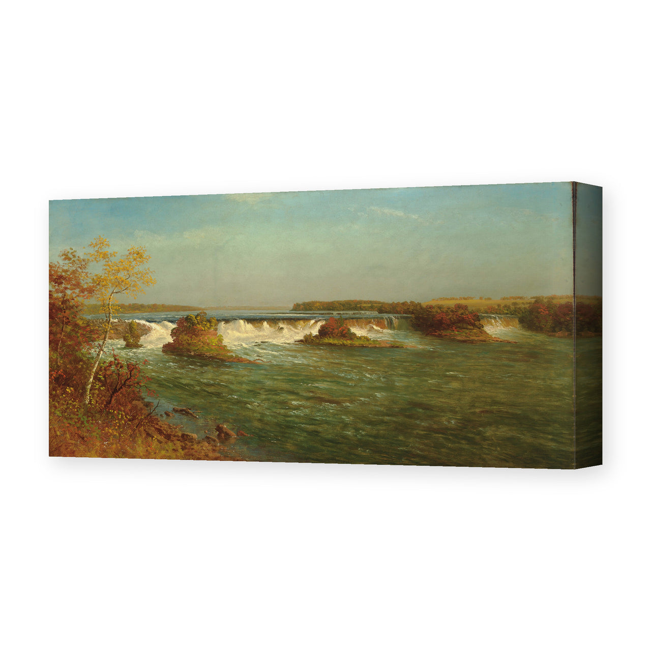 Albert Bierstadt's 'The Falls of Saint Anthony' painting reproduced as a gallery-wrapped canvas print