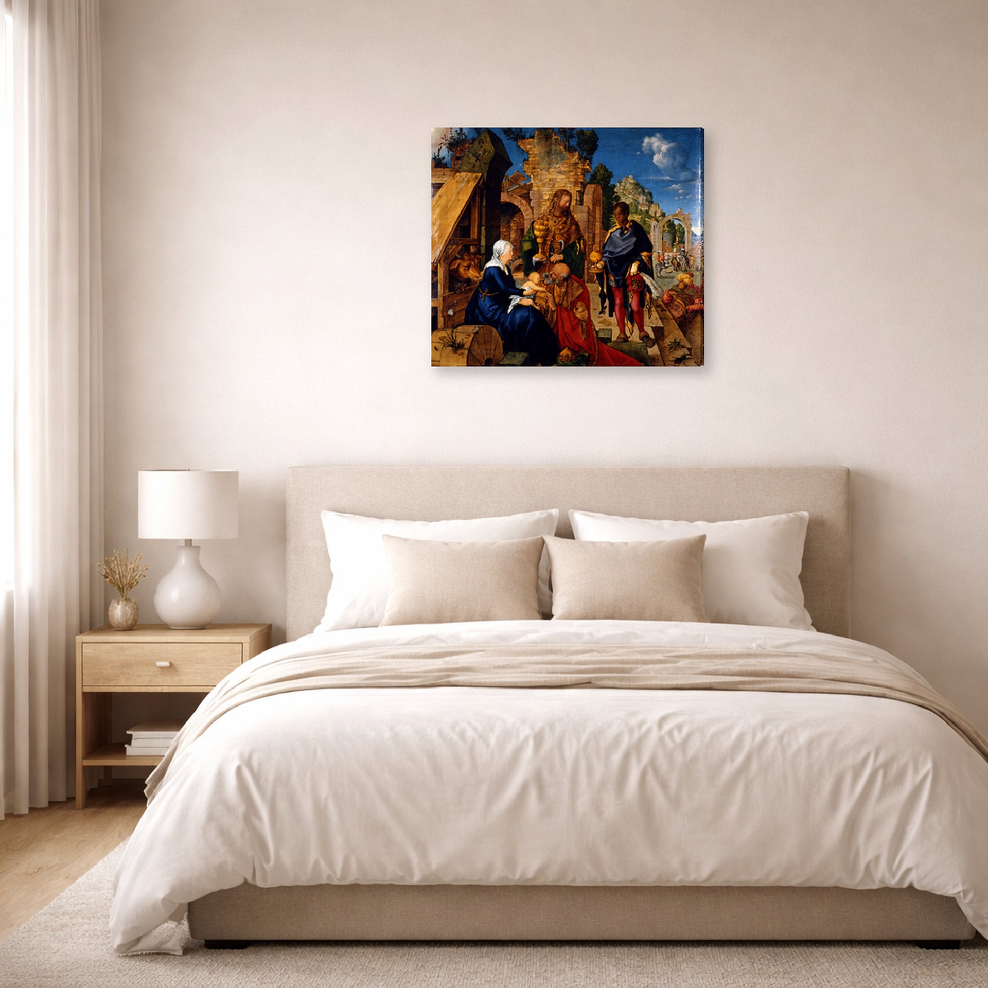 Albrecht Durer - Adoration of the Magi - gallery wrap lifestyle bedroom
