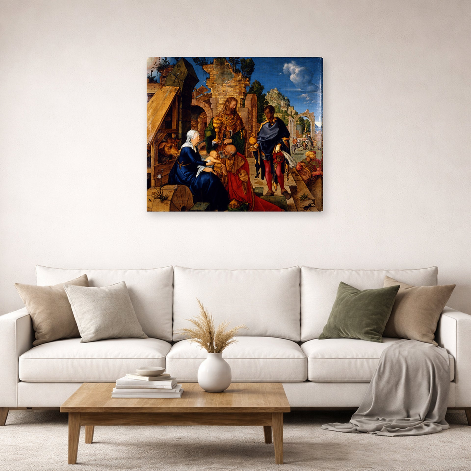 Albrecht Durer - Adoration of the Magi - gallery wrap lifestyle living room 2