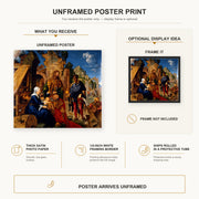 Albrecht Durer - Adoration of the Magi - poster print combined product and display infographic