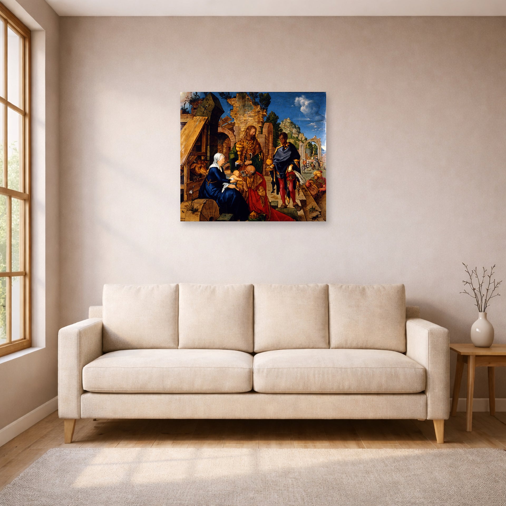 Albrecht Durer - Adoration of the Magi - poster print lifestyle living room 1 unframed