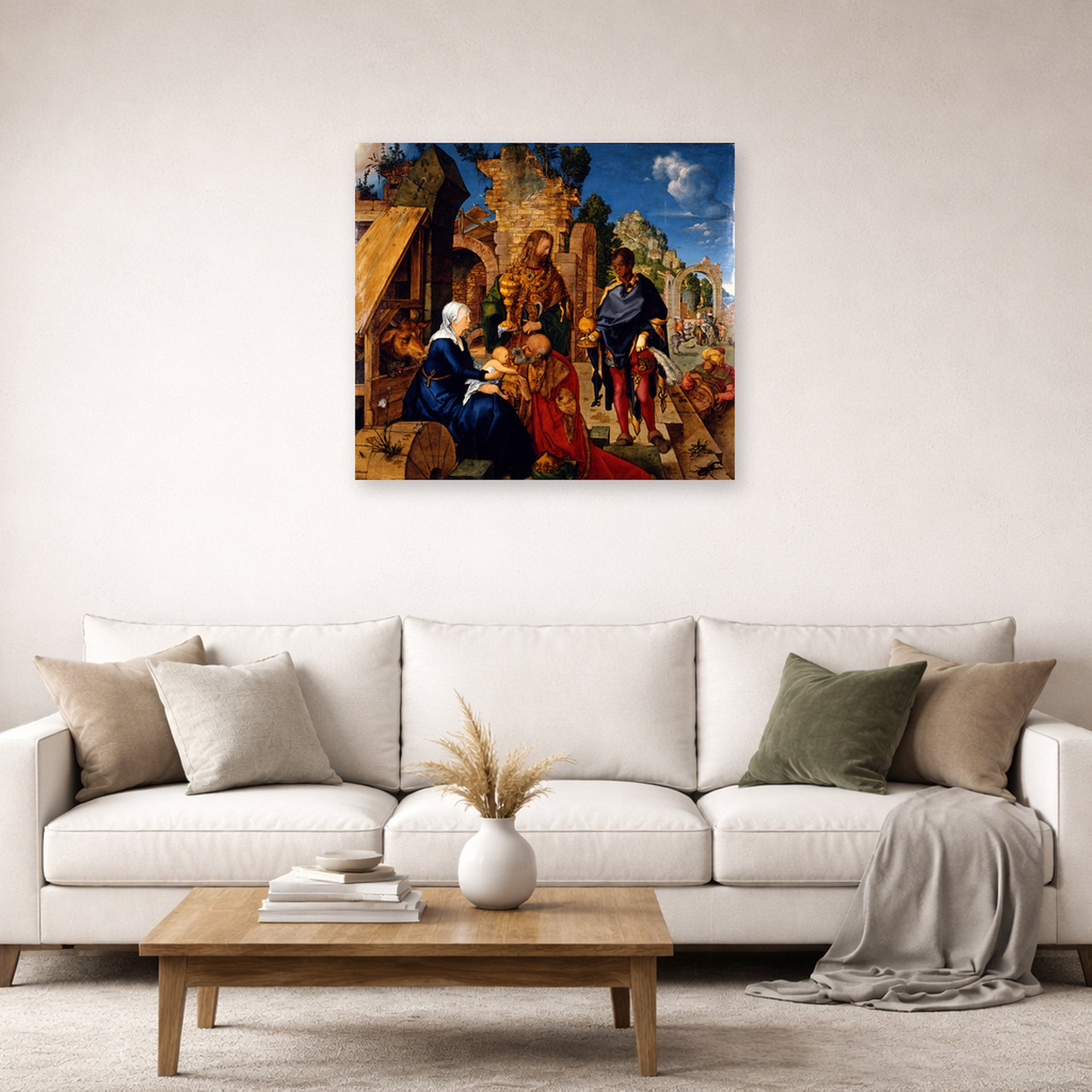 Albrecht Durer - Adoration of the Magi - poster print lifestyle living room 2 unframed
