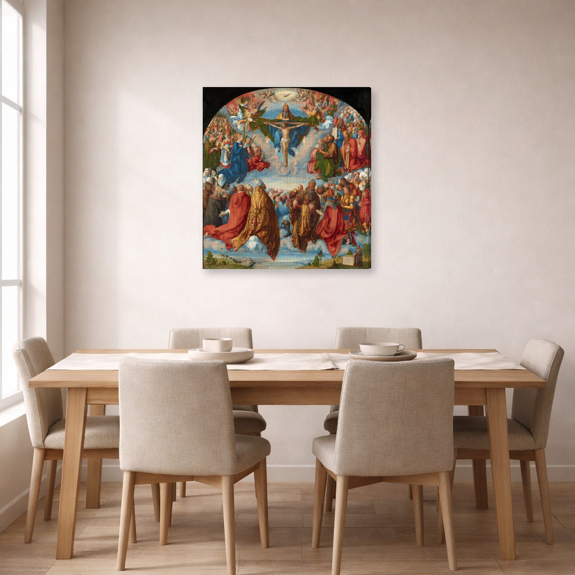 Albrecht Durer - Adoration of the Trinity - gallery wrap lifestyle dining