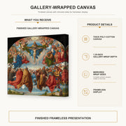 Albrecht Durer - Adoration of the Trinity - gallery wrap product details infographic
