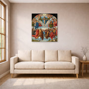 Albrecht Durer - Adoration of the Trinity - poster print lifestyle living room 1 unframed