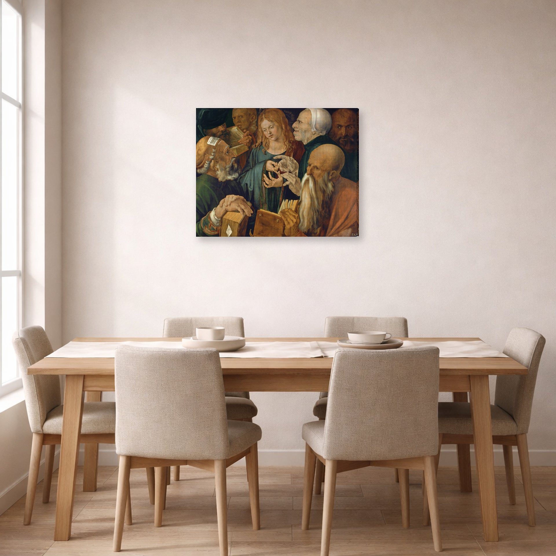 Albrecht Durer - Christ Among the Doctors - gallery wrap lifestyle dining