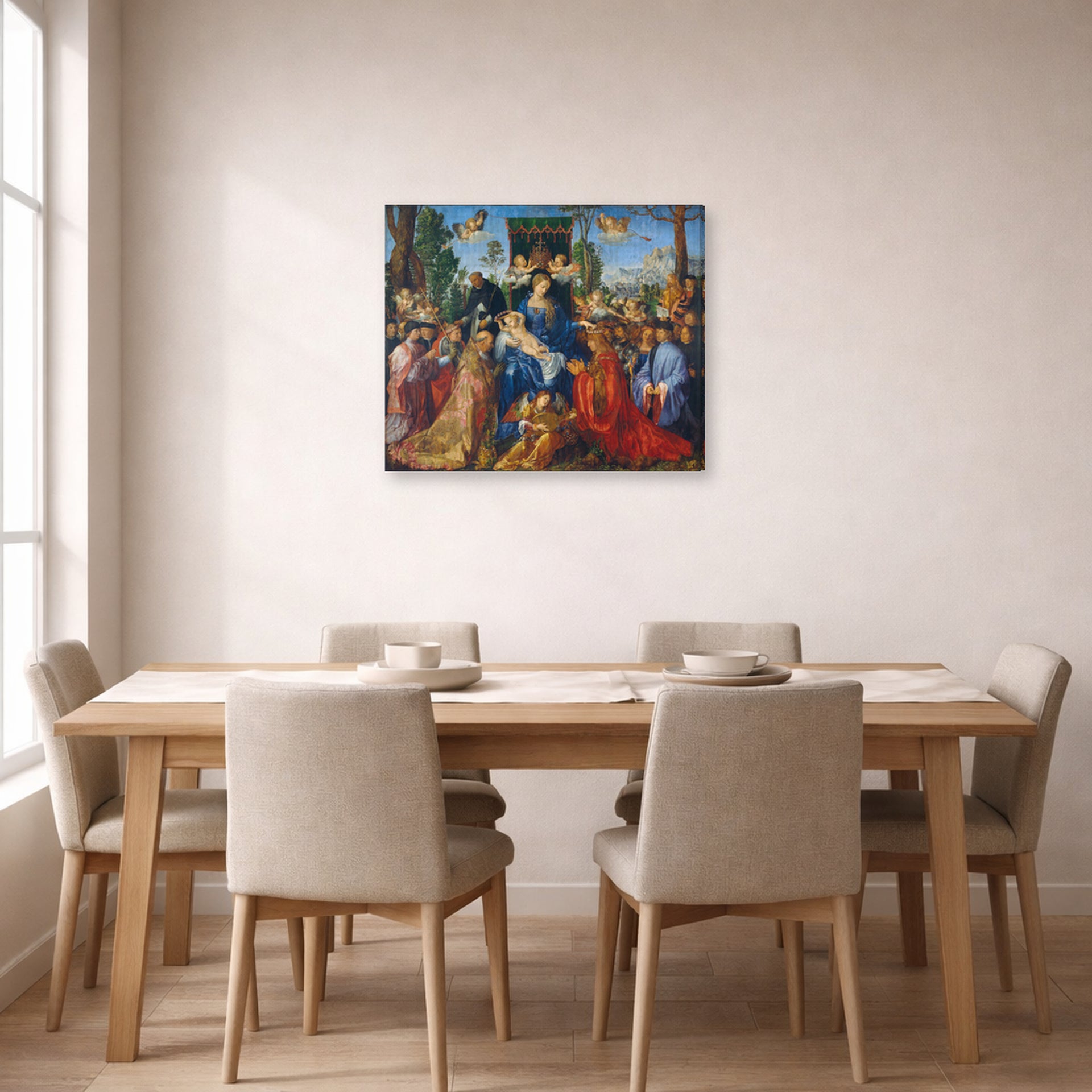 Albrecht Durer - Feast of Rose Garlands - gallery wrap lifestyle dining