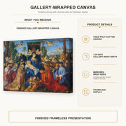 Albrecht Durer - Feast of Rose Garlands - gallery wrap product details infographic