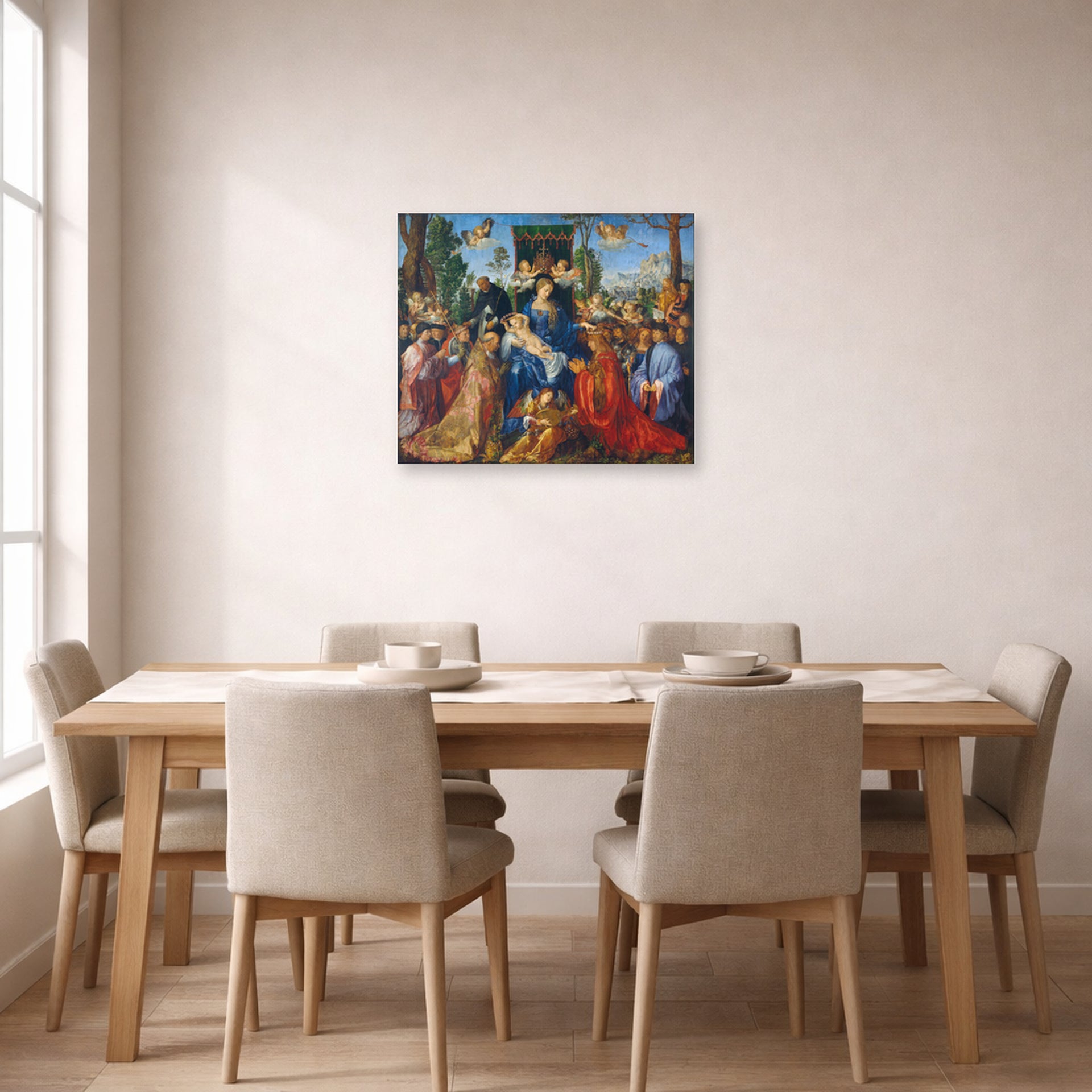 Albrecht Durer - Feast of Rose Garlands - poster print lifestyle dining unframed