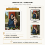 Albrecht Durer - Haller Madonna - canvas print combined product and display infographic frame and bars not included