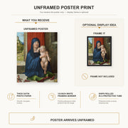 Albrecht Durer - Haller Madonna - poster print combined product and display infographic