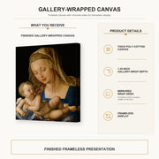 Albrecht Durer - Madonna of the Pear - gallery wrap product details infographic