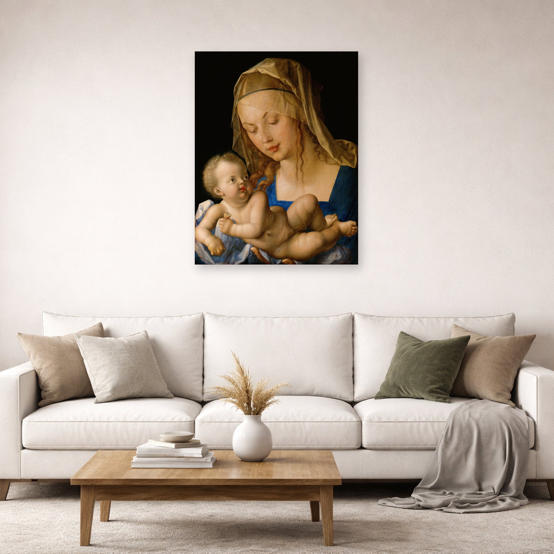 Albrecht Durer - Madonna of the Pear - poster print lifestyle living room 2 unframed