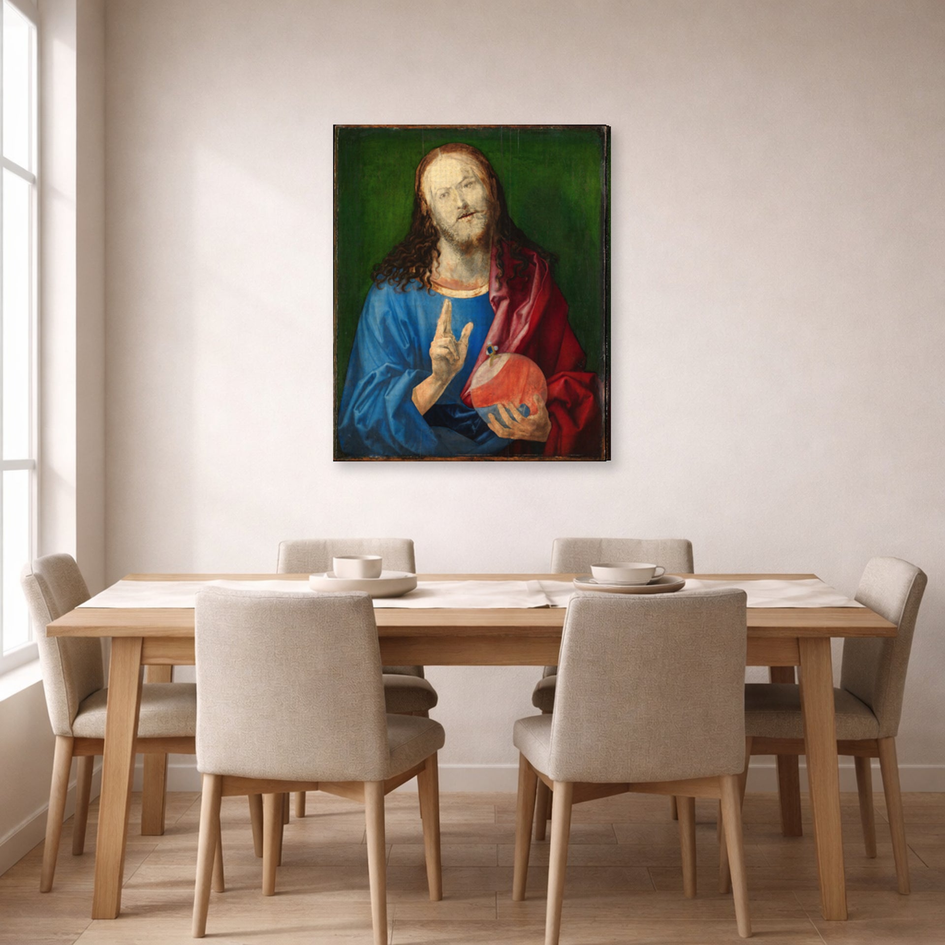 Albrecht Durer - Salvator Mundi - gallery wrap lifestyle dining