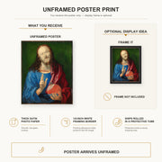 Albrecht Durer - Salvator Mundi - poster print combined product and display infographic