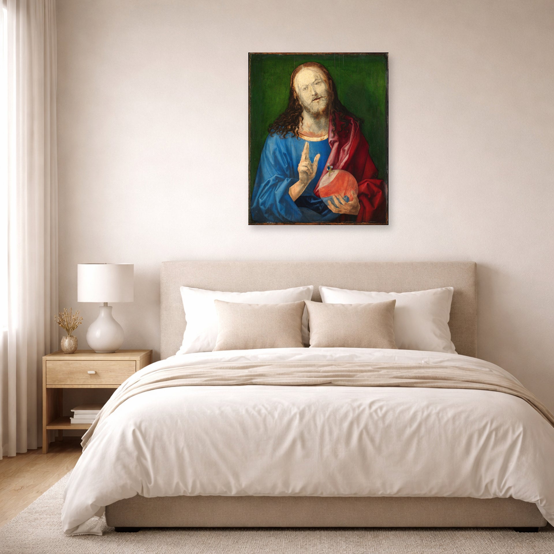 Albrecht Durer - Salvator Mundi - poster print lifestyle bedroom unframed
