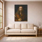 Albrecht Durer - Self Portrait at the Age of Twenty Eight 1500 - gallery wrap lifestyle living room 1