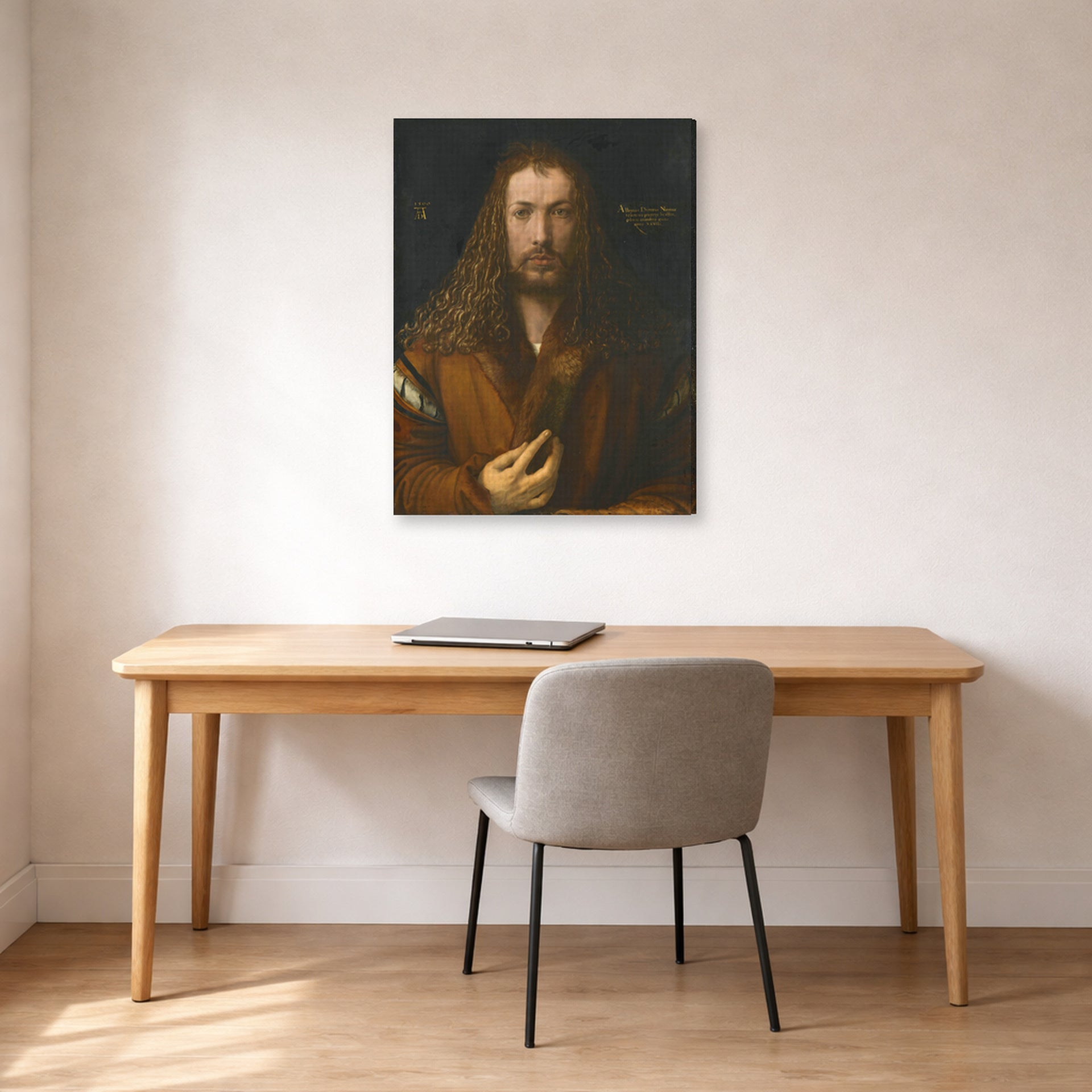 Albrecht Durer - Self Portrait at the Age of Twenty Eight 1500 - gallery wrap lifestyle office