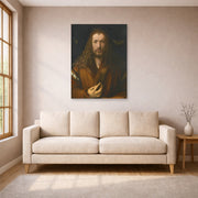 Albrecht Durer - Self Portrait at the Age of Twenty Eight 1500 - poster print lifestyle living room 1 unframed