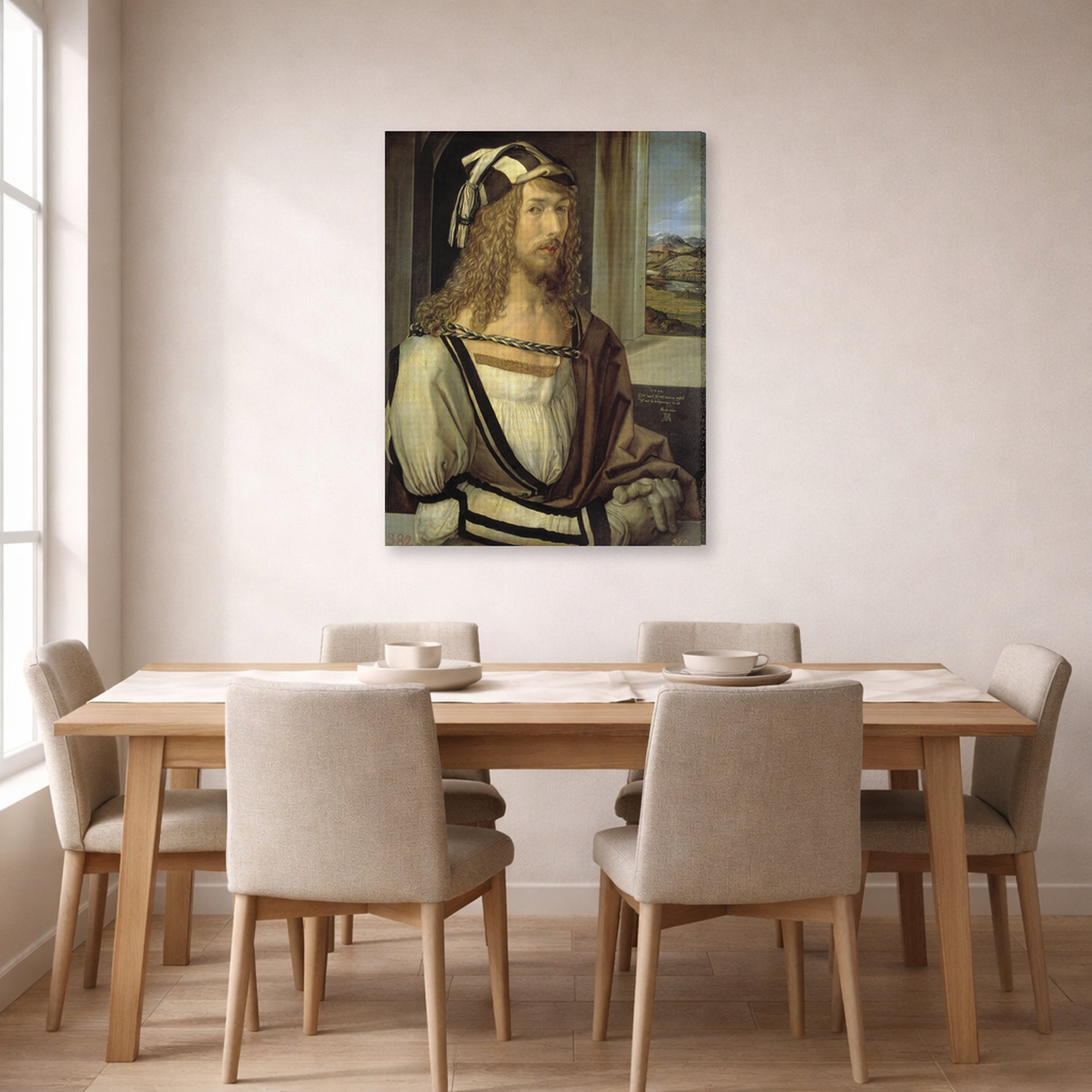 Albrecht Durer - Self Portrait at the Age of Twenty Six 1498 - gallery wrap lifestyle dining