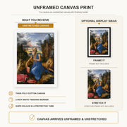 Albrecht Durer - St Jerome in the Wilderness - canvas print combined product and display infographic frame and bars not included
