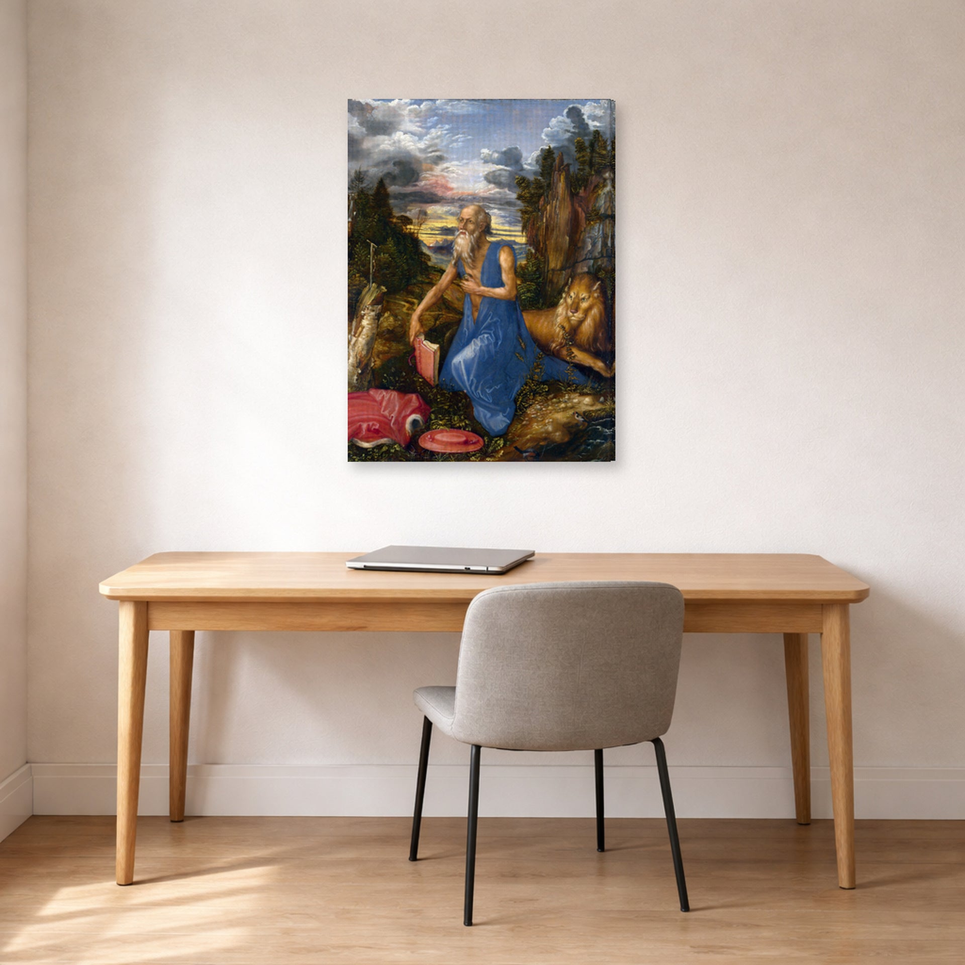 Albrecht Durer - St Jerome in the Wilderness - gallery wrap lifestyle office