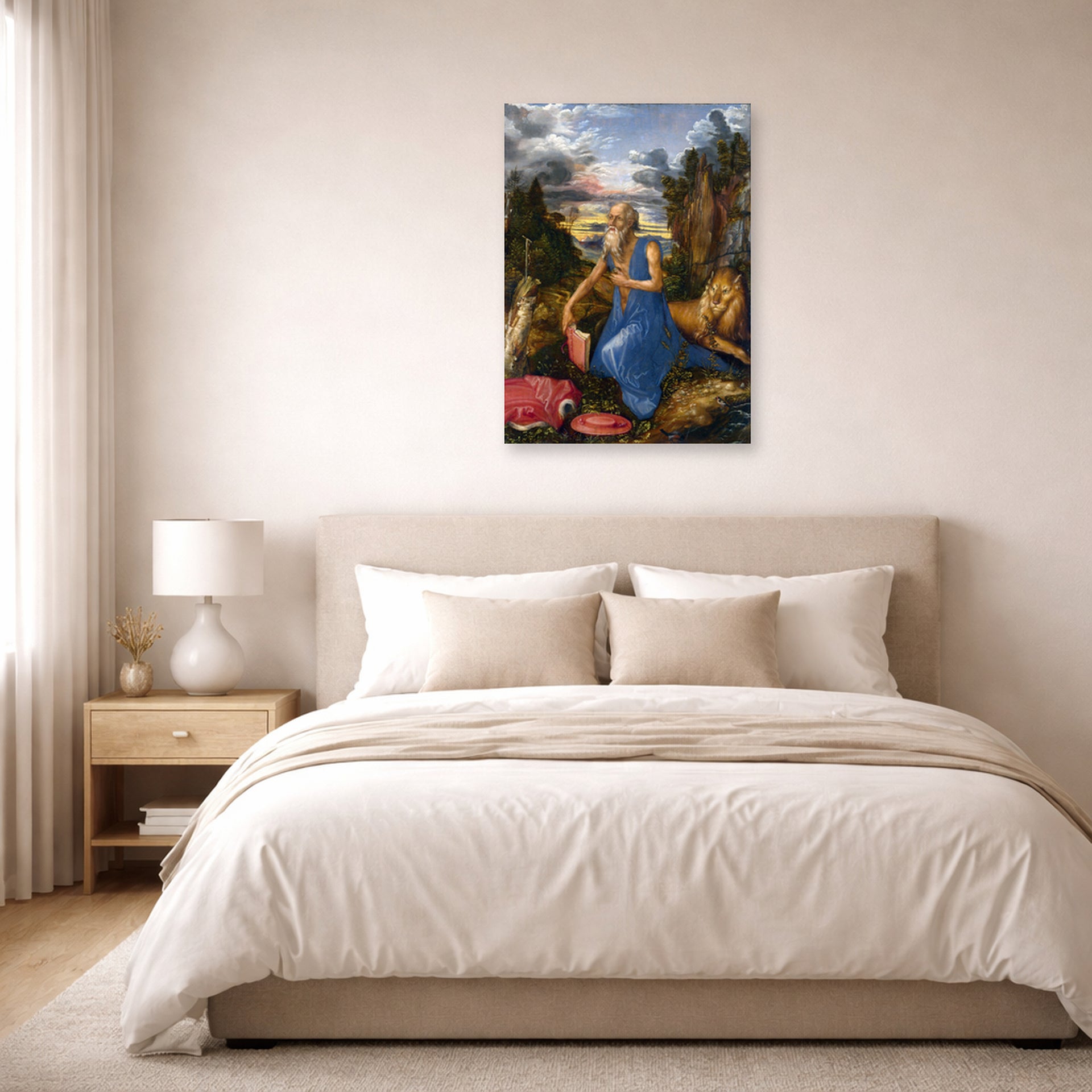 Albrecht Durer - St Jerome in the Wilderness - poster print lifestyle bedroom unframed