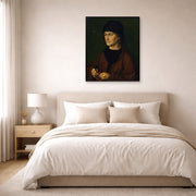 Albrecht Durer - The Elder with a Rosary - gallery wrap lifestyle bedroom